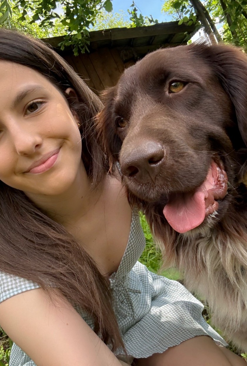 Ich mit unserem Hund